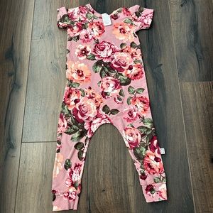 3/4 Girls Floral Romper. Handmade small shop Urban Baby Apparel